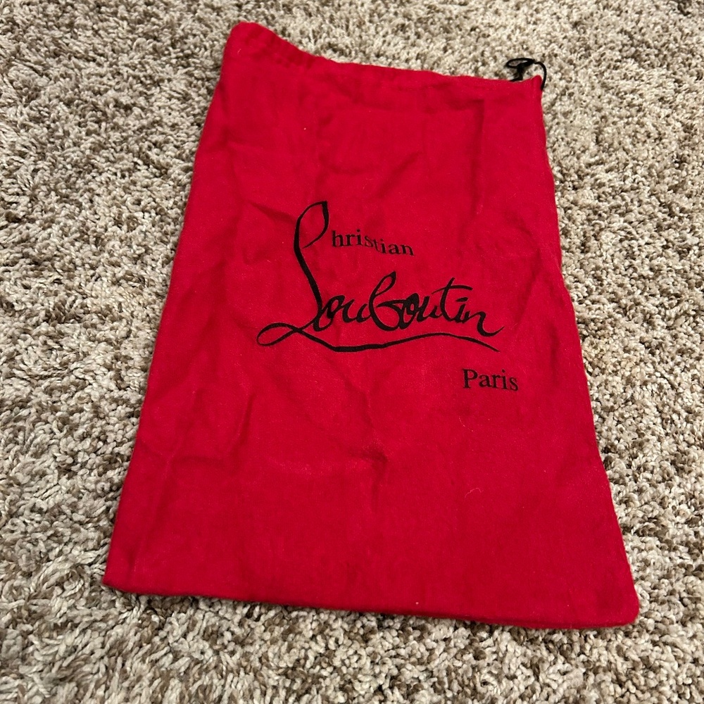 Christian Louboutin Red Logo Dust Bag / Shoe Storage Pouch